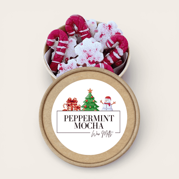 LostLove Art Co Handmade Peppermint Mocha Holiday Soy Wax Melts 2.5 oz