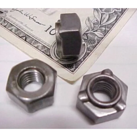 Lot 100 Metric Weld Nuts, M8 X 1.25, Welding, Fasteners Hardware Machine Bolts