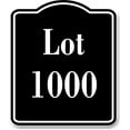thumbnail image 1 of Lot 1000 Building Site BLACK Aluminum Composite Sign, 15"x18", 1 of 5