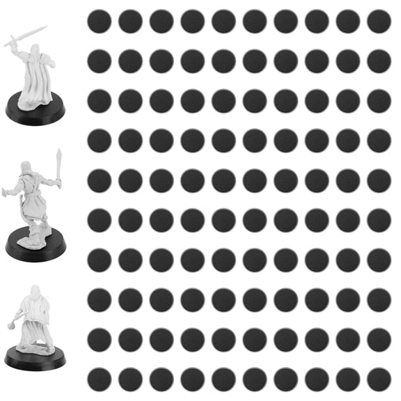 Lot 100PCS 32mm Black Round Miniature Bases for Board Game Miniatures TPRG Wargames Tabletop Games Model Base Toy