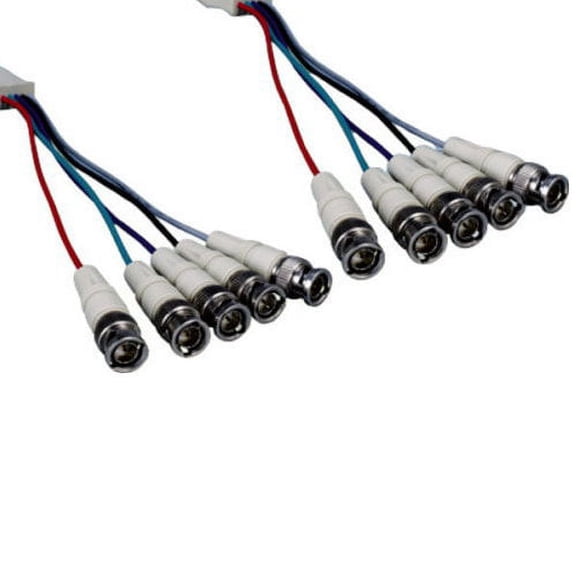 Lot of 10pc Kentek 10 Feet FT Premium 5 BNC RGBHV male to male M/M component 5-channel digital video cable 75ohm mini coaxial high resolution CCTV HDTV