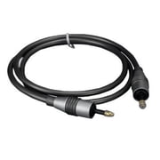 Lot of 10pc Kentek 12 Feet FT Mini toslink 3.5mm male to male M/M digital optical audio assembled cable cord sound system stereo S/PDIF for Mac PC grey metallic body