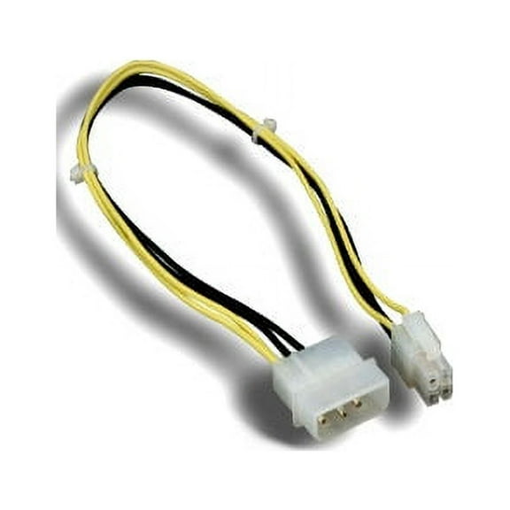 Lot of 10pc Kentek 15 Inch 15" 4 Pin Molex 5.25 to Pentium 4 ATX 12V Square 4 Pin Power Supply Motherboard Main Board Connector Male M/M Extension DC Internal Computer PC Power Cable Adapter Cord