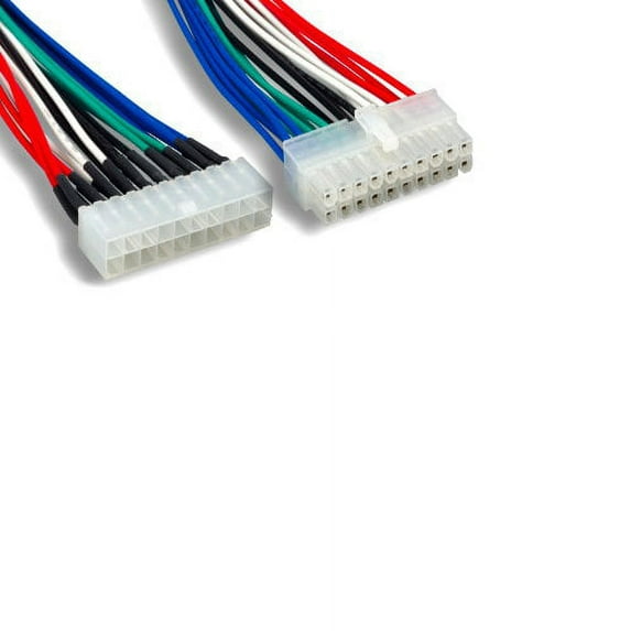 Lot of 10pc Kentek 9 Inch 9" 20 Pin ATX Power Supply Male to 20 Pin ATX Motherboard Female Main Connector M/F Extension DC Internal Computer PC Power Cable Adapter Cord