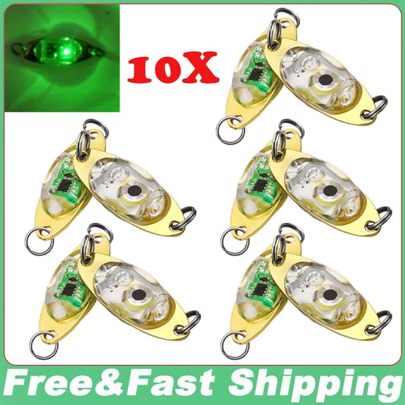 Lot 10x LED Flash Fishing Light Deep Drop Underwater Squid Bait Lure Lights Lamp