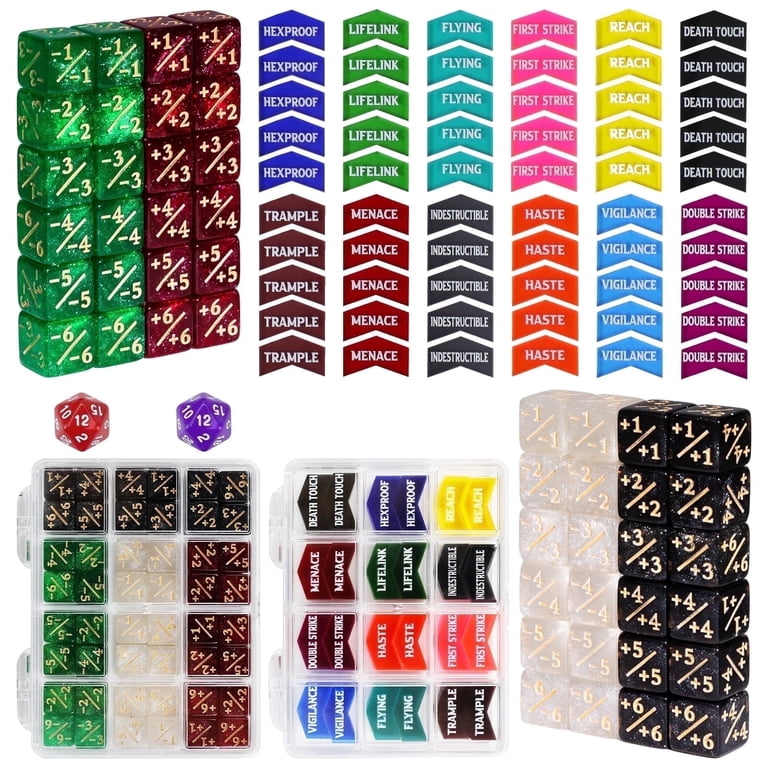Lot 110PCS MTG Keyword Counters Tokens & 12mm MTG Dice Set for Magic The  Gathering MTG CCG Stats Card Gaming Accessories - Walmart.com
