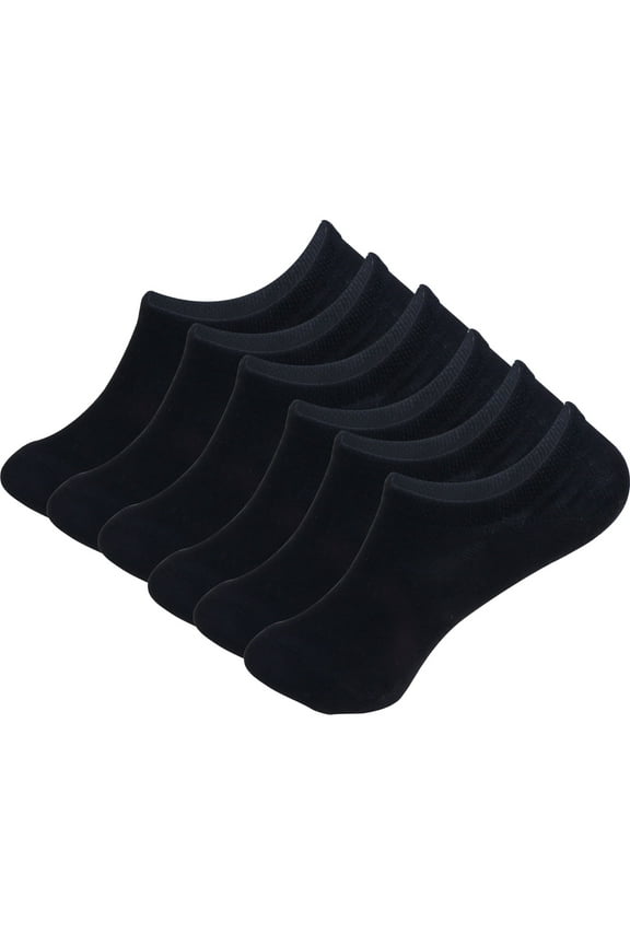 Lot 12 Pairs Women No Show Socks Black Liner Invisible Low Cut Size:9-11