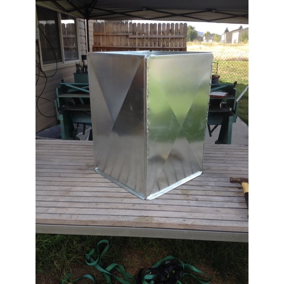 Lot (2)SUPPLY AIR DUCT PLENUM 10.5 X 16 X 36 LONG GALVANIZED STEEL 26 GAUGE