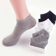 thumbnail image 1 of Lot 3-12 Pairs Mens Womens Ankle Socks Cotton Crew Socks Low Cut Casual Size, 1 of 5