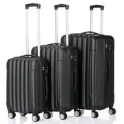 Lot 3 Travel Luggage Set Bag ABS Trolley Hard Shell Spinner Suitcase w/TSA Lock Coded Lock