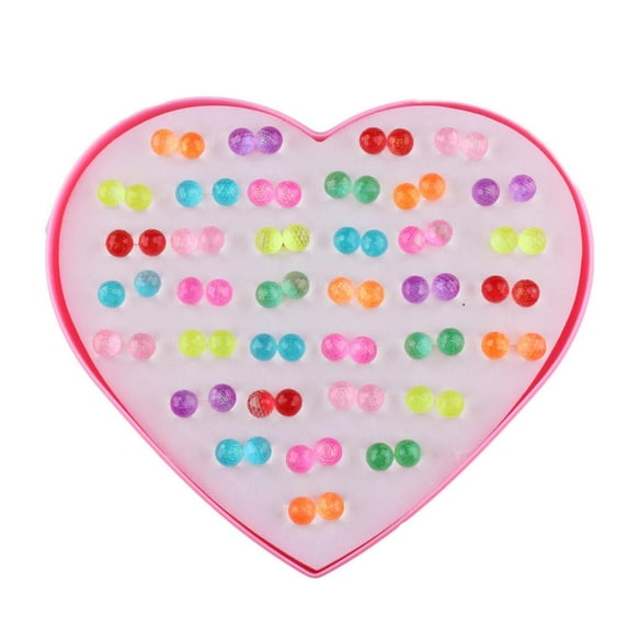 Lot 36 Pairs/Box Mixed Color Cute Crystal Balls Ear Stud Earrings for