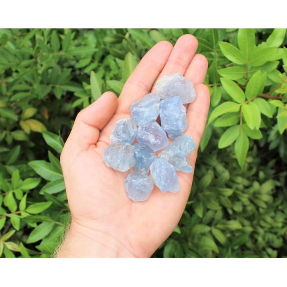 Lot 4 Pieces Rough Natural CELESTITE Chips Raw Rocks (Natural Crystal Healing)