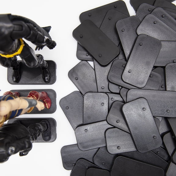 Lot 50PCS 6inch Square Action Figure Stand Bases Compatible with Legends Series/MOTU/DC/GI JOE Model Figures Display Accessories