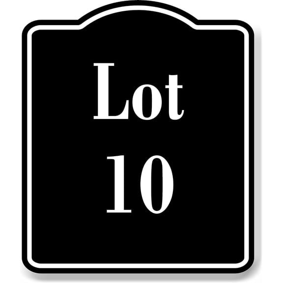 Lot 54 Building Site BLACK Aluminum Composite Sign, 15"x18"