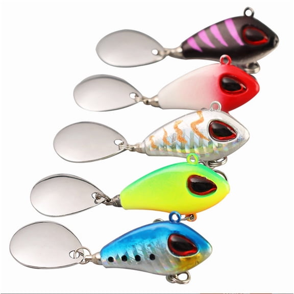 Lot 5Pcs Fishing Lure VIB Metal Spinner Baits Crankbaits Trout Bass Tackle 6-24g