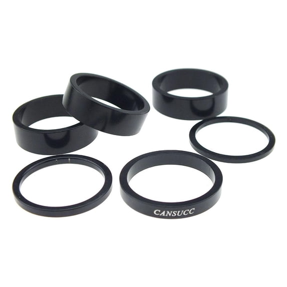 Lot 6 Aluminum Alloy Bike Headset Spacer Set Stem Spacers Fork Washer 1-1/8" 2/3/5/10mm
