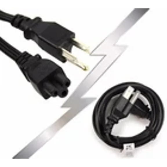 Lot - 6 Ft 3 Prong Ac Power Cord Cable Plug For Laptop Adapter Toshiba Hp Dell