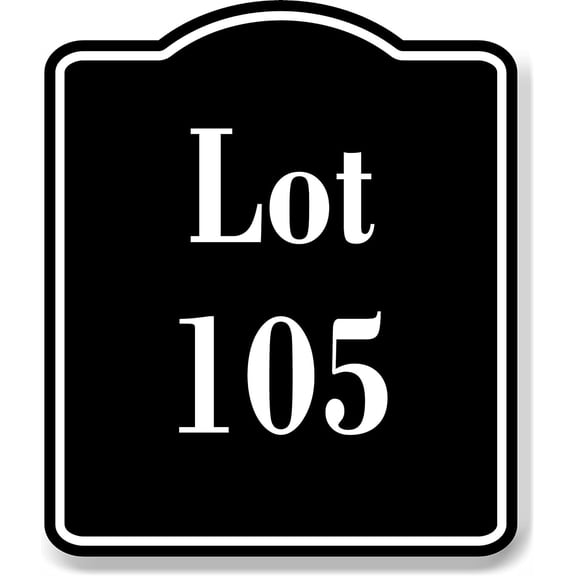 Lot 60 Building Site BLACK Aluminum Composite Sign, 20"24"