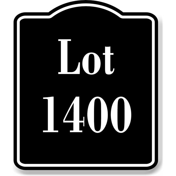 Lot 71 Building Site BLACK Aluminum Composite Sign, 20"24"