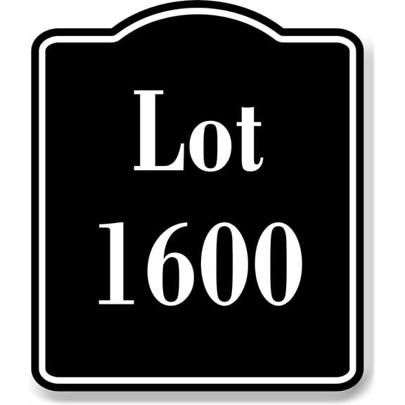 Lot 75 Building Site BLACK Aluminum Composite Sign, 20"24"
