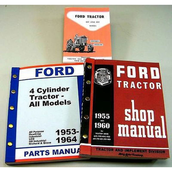 Lot Ford 641 651 661 Tractor Owner Operator Parts Service Repair Shop Manuals