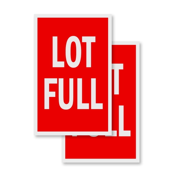 Lot Full (2-PACK) 24" x 36" Vinyl Decals | Sign Insert Peel & Stick Decals Stickers Window Signs
