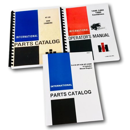 Lot International 1440 Combine Operators Parts Manuals Owners Catalog Book