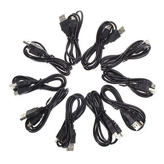 Lot Of 10 PCS USB Play Charger Charging Cable Cord For PS3 Controller 6 Feet