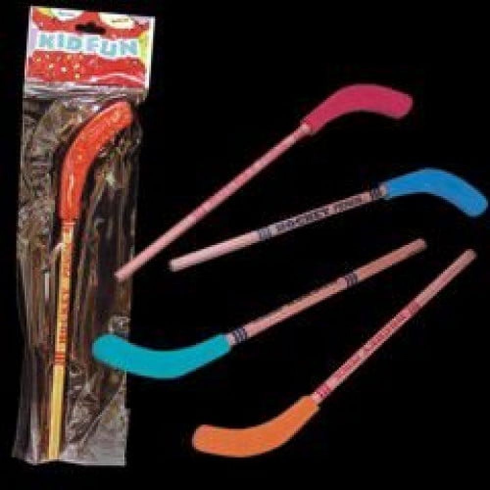 Lot Of 12 Assorted Color Large Wood Hockey Theme Pencils With Erasers