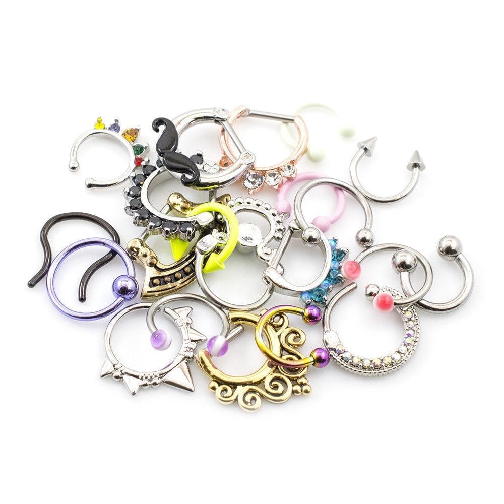 LUXE MODZ Septum Jewelry Randomly Best Sellers Picked Pack of 6