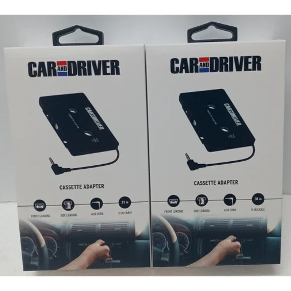 Lot Of 2 Car And Driver Car Cassette Adapter Cad-8400 Black..................3A