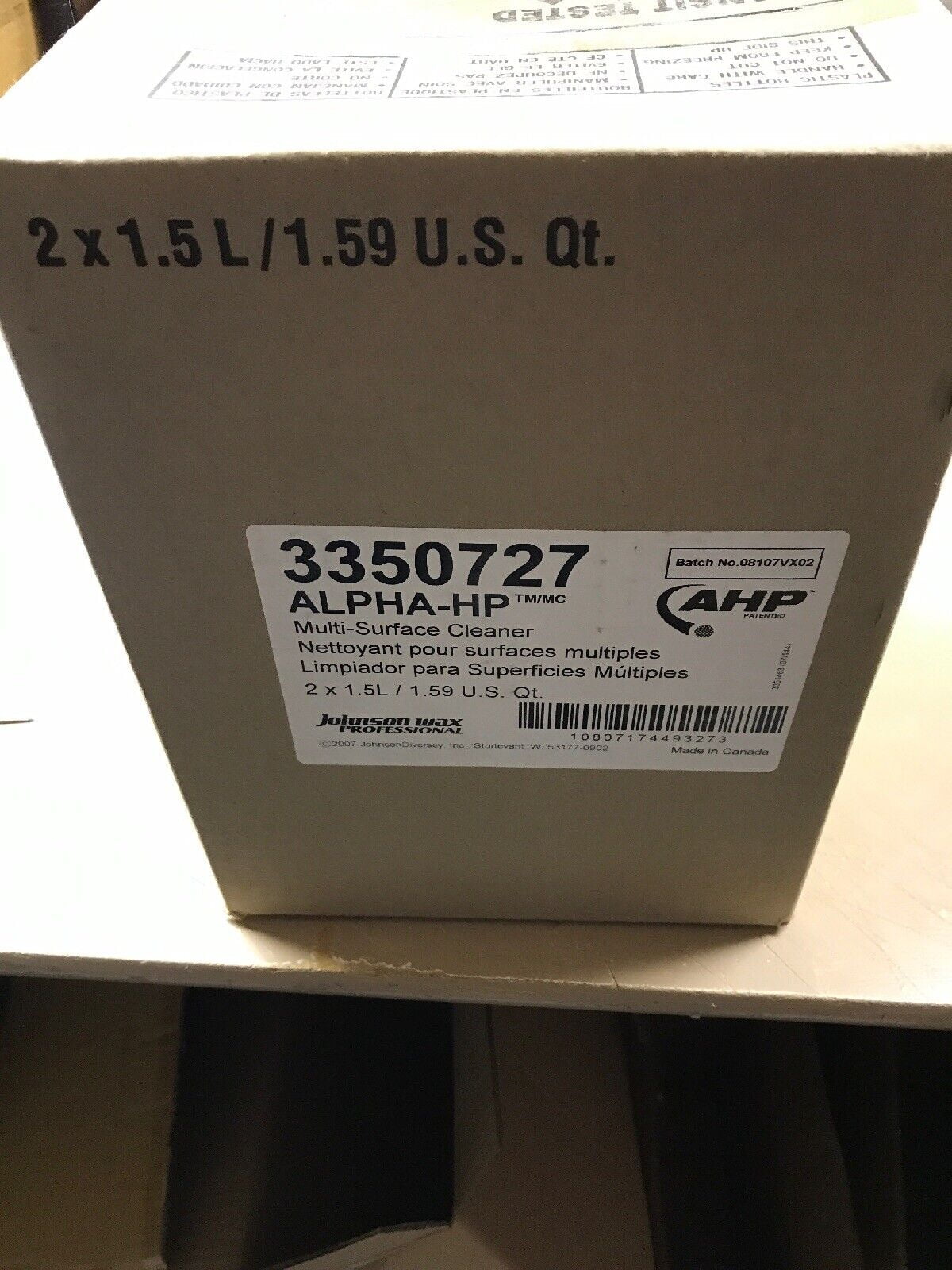 Lot Of 2 Diversey AlphaHP Multi Surface Cleaner 3350727 1.5L Each RTD