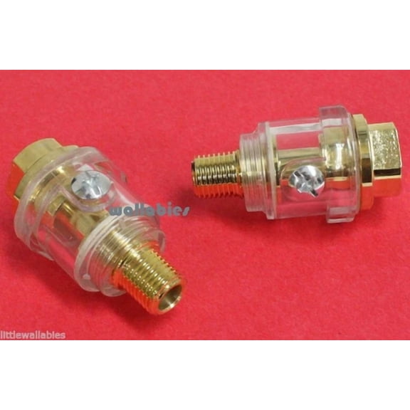 Lot Of 2 In-Line Oiler Oil Lubricator For Impact Wrench Gun Air Tool
