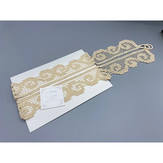 Lot Of 2 Ivory Lace 22” Length X 2” Width Curtain Tie Backs