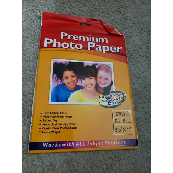 Lot Of 2 Premium Photo Paper High Optical Gloss 8 Sheets Each 8.5"X11" Brand New