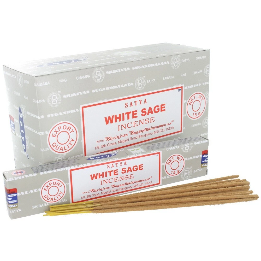 Lot Of 3 Box Original Nag Champa White Sage Incense Stick: 3 X 15Gr = 45Gr