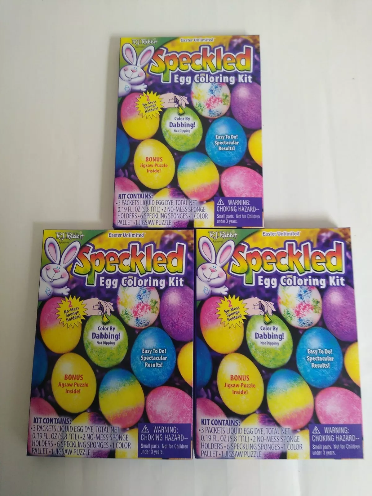 Lot Of 3 Speckled Egg Coloring Decorating Kit Easter Unlimited