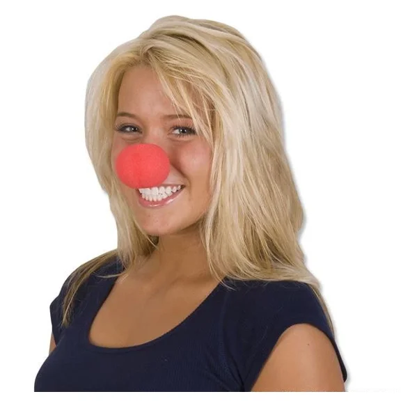 Lot Of 36 Red Foam Clown Nose 2" Each Wrapped, Circus Costume Carnival Goody Bag