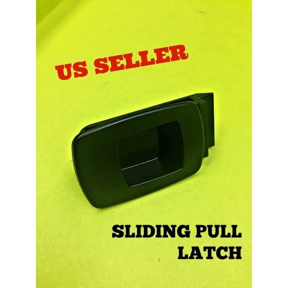 Lot Of 4 Door Cabinet Lock Black Plastic Recessed Sliding Pull Latch 0.8-1.2 Mm