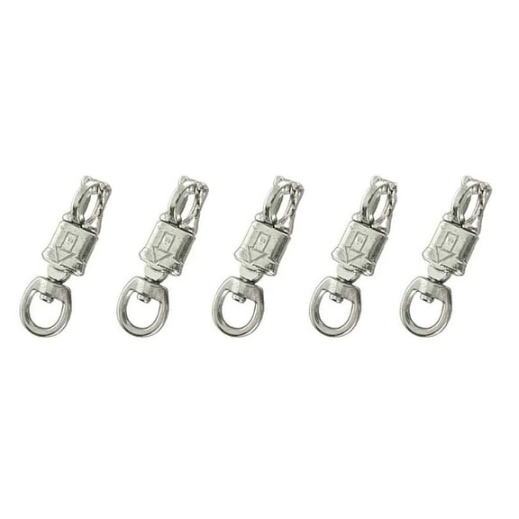 Lot Of (5) 3/4" x 4-3/8" Nickel Plated Iron Heavy Duty Swivel Panic Snaps 40315-5