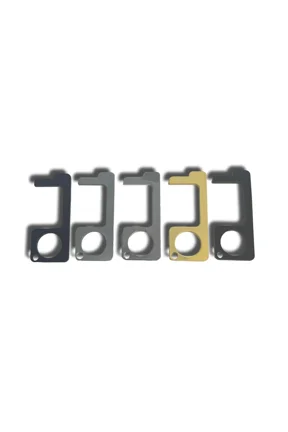 Lot Of 5 Touchless Door Opener Contactless "Finger" Metal Key Ring Tools New!