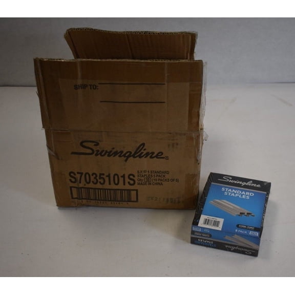 Lot Of 50 Swingline Standard Staples Chisel Point 1/4" Length 210/Strip 5000/Box
