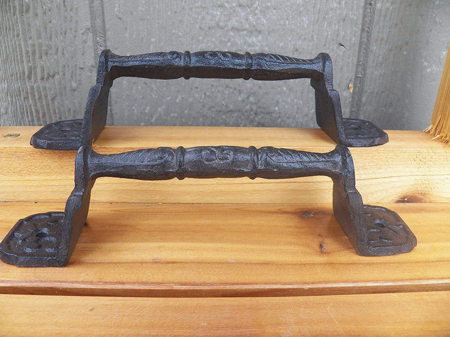 Aazon.co: 2 Large Cast Iron Handles Door Hardware Pull Gate Shed Easy