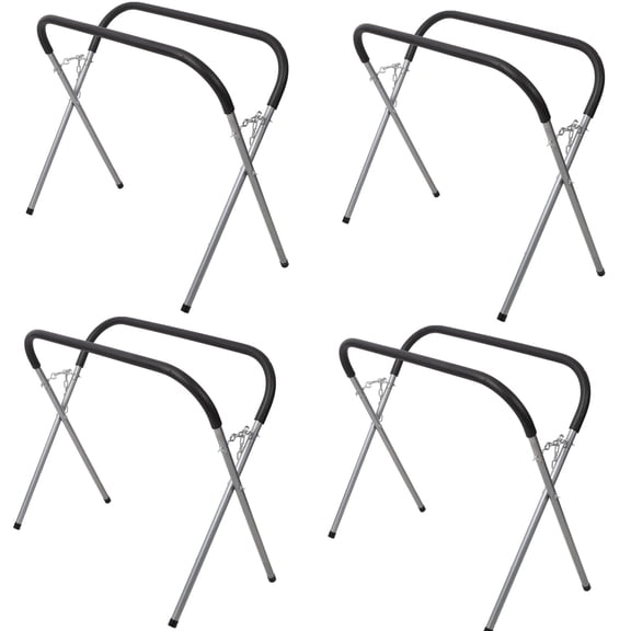 Lot de 4 trteaux de travail pliants et portables - Rglables, rembourrs, facturer max 750 lb - Supports carrosserie pour pare-chocs/aile/porte, atelier et garage - Taille: 4pack