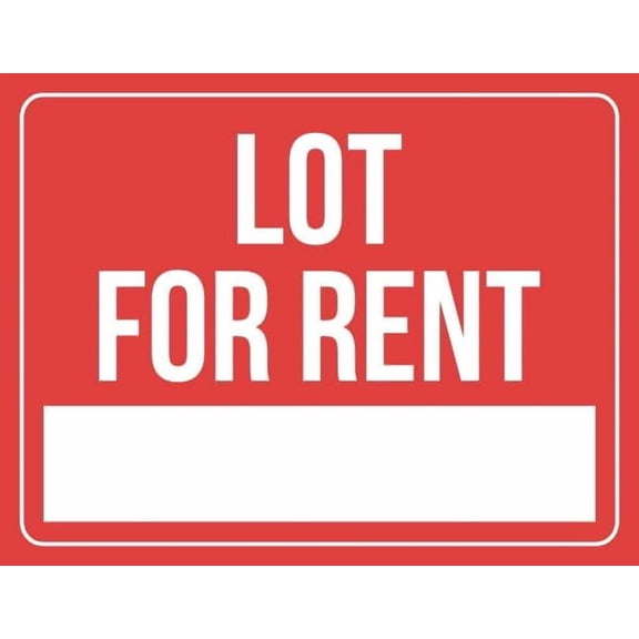 Lot for Rent Sign - Business Sale Metal Tin Sign Garage Wall Decor 8 X 12 Inch