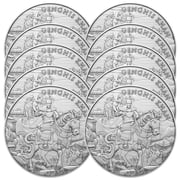 الكثير من 10 - 1 Troy oz Genghis Khan Design .999 Fine Silver Round