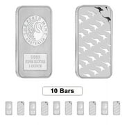 Lot of 10 - 1 oz Australia Perth Mint Silver Kangaroo Bar .9999 Fine