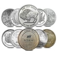 thumbnail image 1 of Lot of 10 - 1 oz Silver Generic Rounds .999 Fine (Varied Condition), 1 of 8