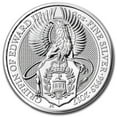 thumbnail image 1 of Lot of 10 - 2017 British Royal Mint Queen's Beast; Griffin - 2 Oz Silver Coins .9999 Pure, 1 of 4