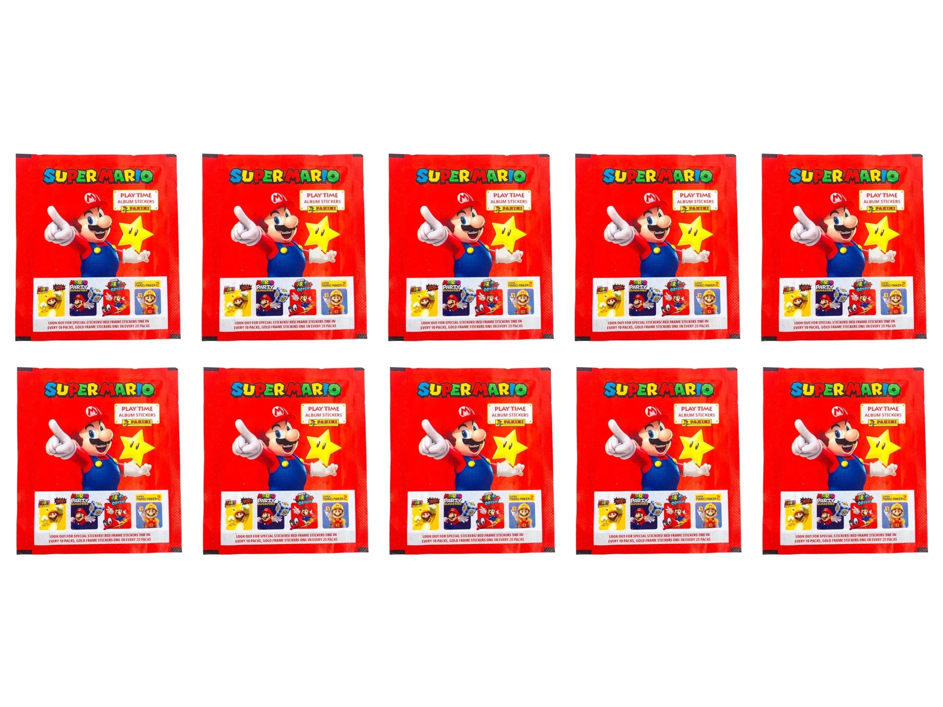 PANINI Super Mario Trading Cards Fat Pack - 52 Cards Total, Includes 1 Purchased Pack + 1 Free Pack